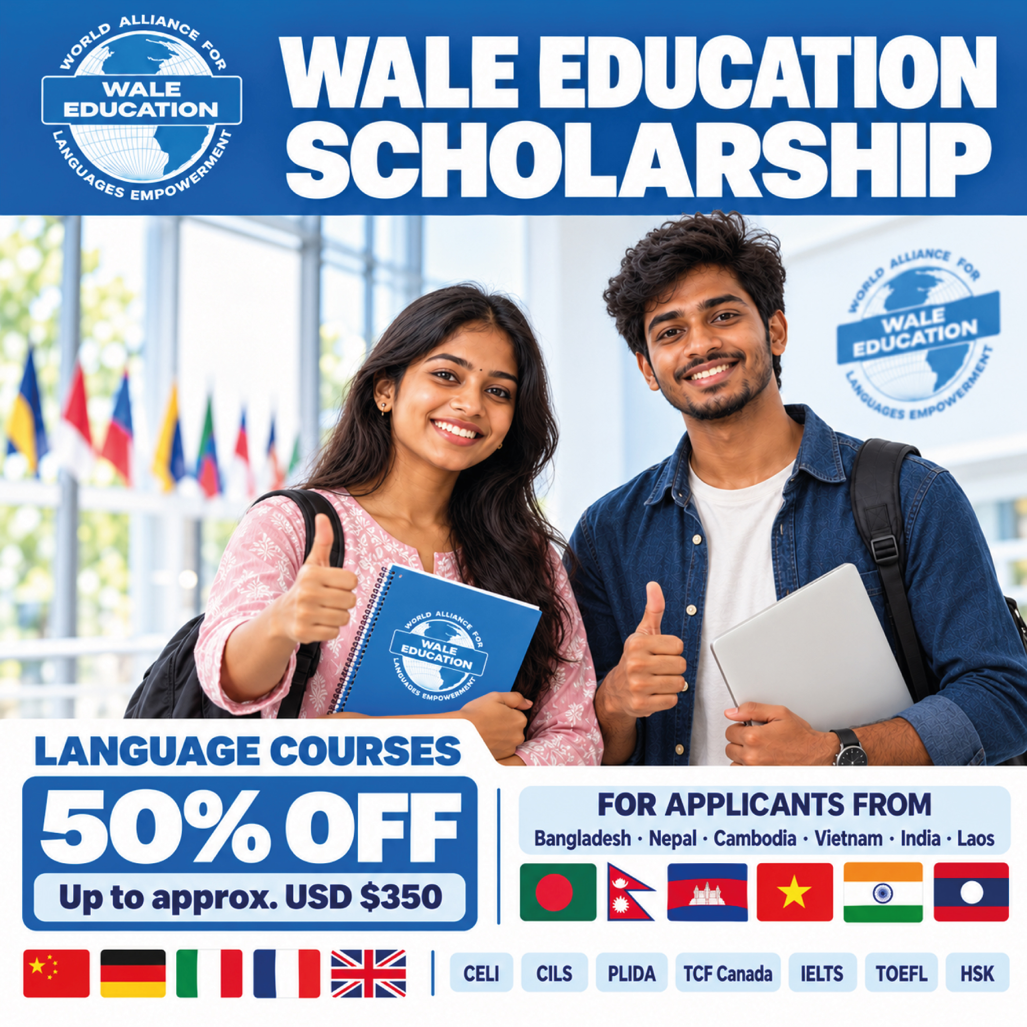 WALE EDUCATION Asia Language Scholarship 2026-2027